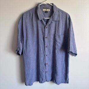 ⭐️⭐️⭐️Men’s Tommy Bahama 100% Silk Relax shirt Hawaiian Blue size Large